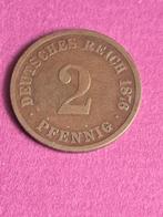 1876 H Allemagne 2 pfennig Guillaume I Darmstadt, Timbres & Monnaies, Envoi, Allemagne, Monnaie en vrac