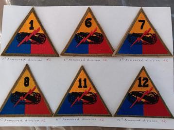 Us ww2 ARMOURED PATCHES, Enlèvement ou Envoi