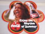 Carton publicitaire Coca Cola avec 6 ronds - profitez du ryt, Collections, Comme neuf, Enlèvement ou Envoi