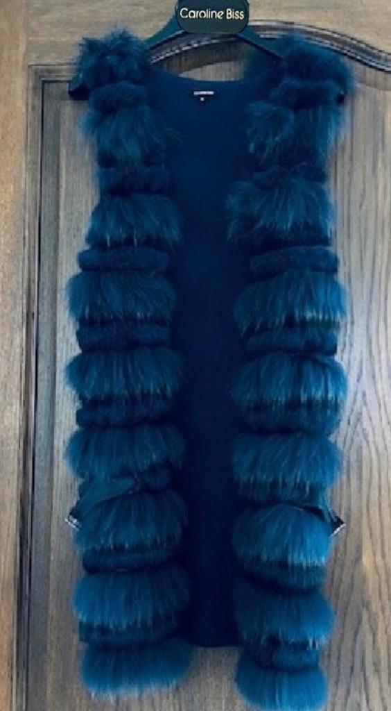 Caroline Biss design WInter gilet - jas. Maat 36, Kleding | Dames, Truien en Vesten, Maat 36 (S), Blauw, Ophalen of Verzenden