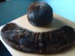 COL ET CHAPEAU EN VISON BRUN FONCE, Kleding | Dames, Hoeden en Petten, Ophalen, Hoed