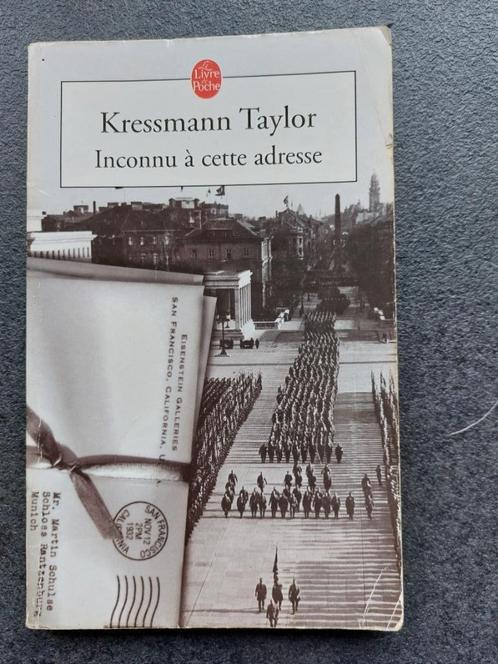 Kressmann Taylor - Inconnu à cette adresse, Livres, Romans, Utilisé, Enlèvement ou Envoi