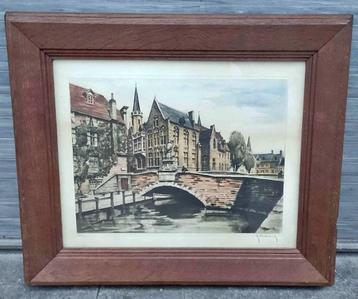 Gravure Pont signe Roger hebbelinck beschikbaar voor biedingen
