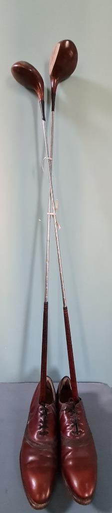 'Tiger Woods Style' Footjoy USA golfshoes + 2 old clubs, Sport en Fitness, Golf, Gebruikt, Set, Overige merken, Ophalen of Verzenden