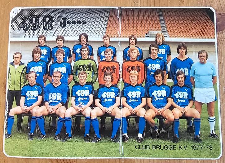 49R Jean's 1977-1978 Grote Club Brugge sticker ongebruikt!, Verzamelen, Sportartikelen en Voetbal, Zo goed als nieuw, Poster, Plaatje of Sticker