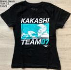 Naruto Kakashi t-shirt XS, Zwart, Nieuw, Ophalen of Verzenden, Korte mouw