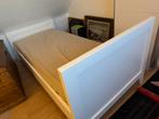 Eenpersoonsbed hout 90x200 cm met matras en lattenbodem, 90 cm, Une personne, Enlèvement, Utilisé