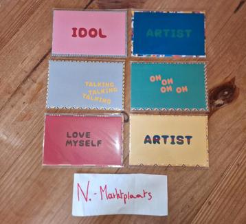 SET: 6x BTS Official Theme Merch: IDOL Cards beschikbaar voor biedingen