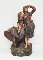 " 'l Attente" A.Hanne - Terracotta - Vissersvrouw m. kind., Ophalen of Verzenden