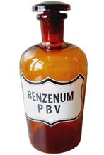 oude "Benzenum PBV" apotheekfles, Ophalen of Verzenden