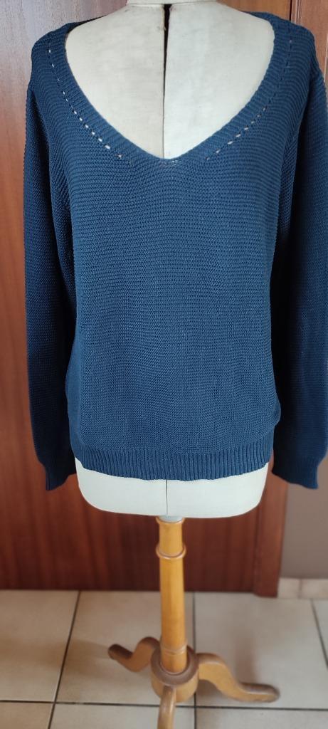 Trui „Life is beautiful”, Kleding | Dames, Truien en Vesten, Zo goed als nieuw, Maat 42/44 (L), Blauw, Ophalen of Verzenden