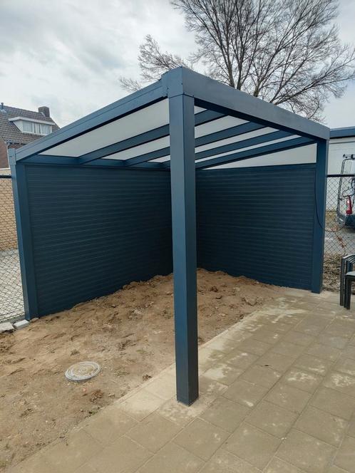Terrasoverkapping - carport - tuinkamer - glazen schuifwand, Tuin en Terras, Overkappingen, Zo goed als nieuw, Carport, Ophalen of Verzenden