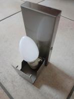 Wandlamp inox, Huis en Inrichting, Lampen | Wandlampen, Ophalen of Verzenden, Zo goed als nieuw, Metaal