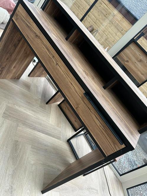 Make-up tafel met spiegel en poef WEBA, Huis en Inrichting, Tafels | Kaptafels, Zo goed als nieuw, Hout, Ophalen
