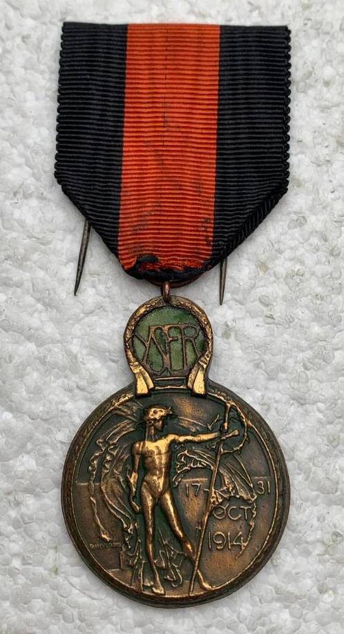 Yzermedaille 14-18, Duitse opmars tot staan 17 tot 31okt1914, Verzamelen, Militaria | Algemeen, Landmacht, Lintje, Medaille of Wings
