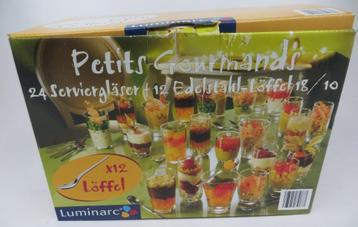 Luminarc Petits gourmands 24 aperitiefglazen 12 lepels beschikbaar voor biedingen