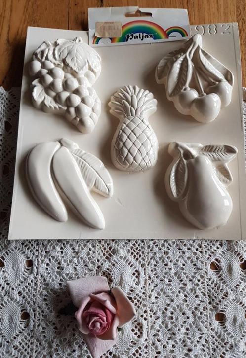 Gips mal , fruit, druiven, bananen, ananas, peer, kersen, Hobby en Vrije tijd, Knutselen, Zo goed als nieuw, Gereedschap of Accessoires