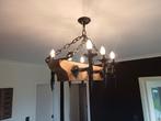Houten luster, Huis en Inrichting, Lampen | Kroonluchters, Ophalen, Gebruikt, Hout