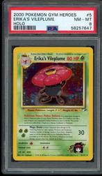 Erika's Vileplume Holo PSA 8 - 5/132 - Gym Heroes 2000, Hobby en Vrije tijd, Verzamelkaartspellen | Pokémon, Verzenden, Zo goed als nieuw
