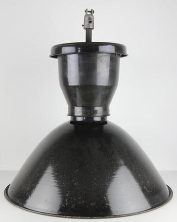 Industriële emaille hanglamp – zwart/wit beschikbaar voor biedingen