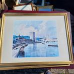 Aquarel  herman verbaere  lieg gent, Antiek en Kunst, Kunst | Schilderijen | Klassiek, Ophalen