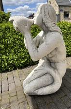 betonnen zeemeermin beeld met spuitmond, Ophalen, Gebruikt, Beton, Fontein