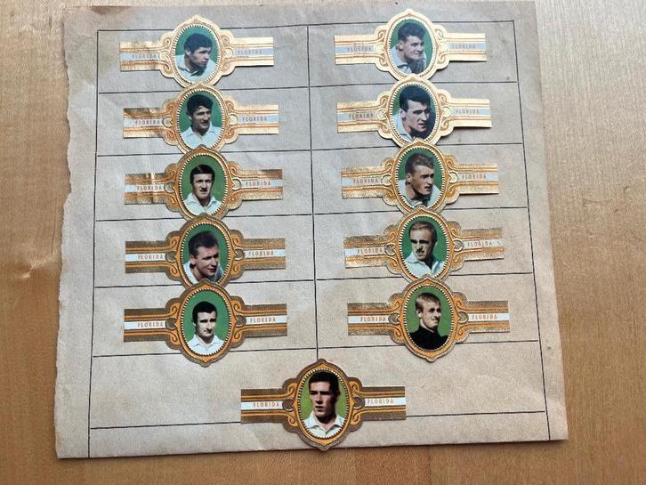 11 sigarenbanden Florida voetbalploeg R.S.C. Anderlecht, Collections, Articles de Sport & Football, Utilisé, Affiche, Image ou Autocollant