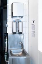 Lavabo à main - inox - avec commande à genoux, Ophalen, Gebruikt, Meubilair
