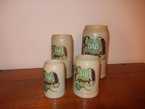 4 BIERPULLEN van DAB DORTMUNDER ACTIEN-BRAUEREI, Antiek en Kunst, Antiek | Keramiek en Aardewerk, Ophalen of Verzenden