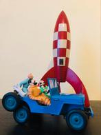 Kuifje jeepbeeldje + houten raket, Verzamelen, Stripfiguren, Nieuw, Beeldje of Figuurtje, Kuifje
