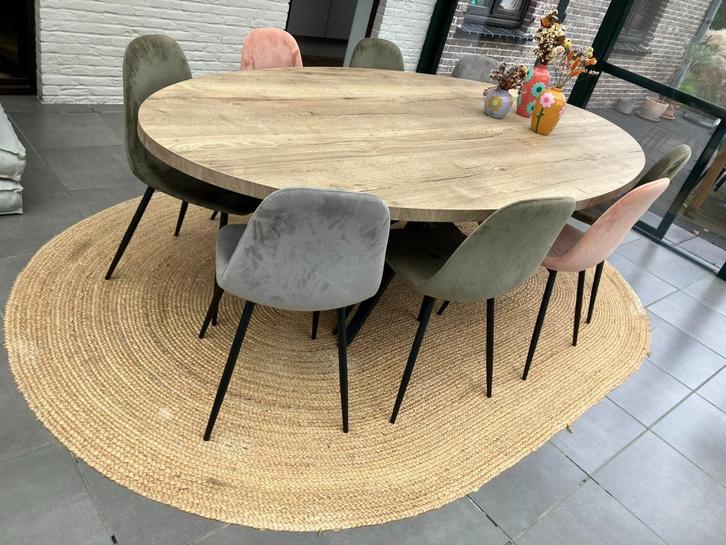 Stoelen 8 stuks, Huis en Inrichting, Stoelen, Zo goed als nieuw, Vijf, Zes of meer stoelen, Stof, Grijs, Ophalen