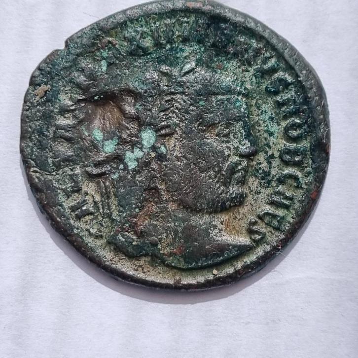 Romeinse munt Galenius Caesar Follis Genio Populi Romani, Postzegels en Munten, Munten | Europa | Niet-Euromunten, Losse munt