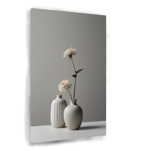 Vases minimalistes et fleurs blanches sur toile Nature mort, Maison & Meubles, Accessoires pour la Maison | Peintures, Dessins & Photos