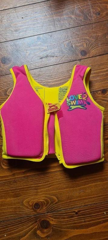 Roze-gele zwemvest voor kleuters (Slazenger - 15 tot 18 kg)