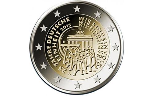 2 euro, €2 Duitsland 2015 letter A, Postzegels en Munten, Munten | Europa | Euromunten, Losse munt, 2 euro, Duitsland, Ophalen of Verzenden