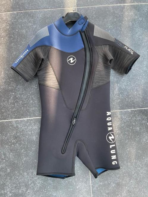 Aqualung man natpak kort; Dynaflex 5,5mm, Watersport en Boten, Duiken, Zo goed als nieuw, Duikpak, Ophalen