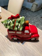 camion rouge décoratif en céramique avec un arbre de Noël, Enlèvement ou Envoi