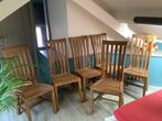 Eetkamer stoelen Teak, Huis en Inrichting, Ophalen, Gebruikt, Hout, Vijf, Zes of meer stoelen