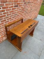 Vintage houten lessenaar schoolbank, Ophalen, Gebruikt
