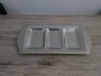Kleine inox schaal met compartimenten, Ophalen of Verzenden, Gebruikt, Overige materialen