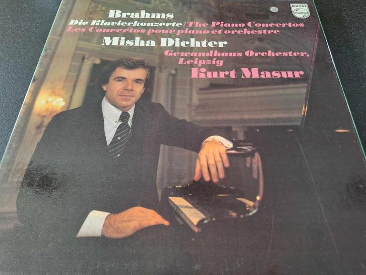 Brahms / Masur - The Piano Concertos Box 2 x Lp's Vinyl, Cd's en Dvd's, Vinyl | Klassiek, Gebruikt, Classicisme, Kamermuziek, 12 inch