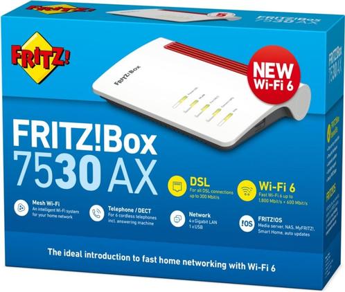 AVM FRITZ!Box 7530 router, Computers en Software, Routers en Modems, Zo goed als nieuw, Router met modem, Ophalen