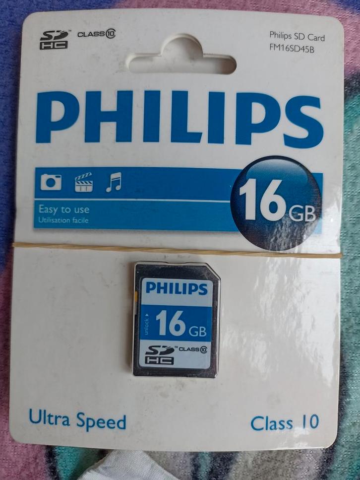 officiële Philips geheugenkaart 16 GB klasse 10, Audio, Tv en Foto, Foto | Geheugenkaarten, Nieuw, MicroSDHC, 16 GB, Ophalen of Verzenden