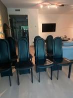 8 chaises  vintage  en cuir Artedi par Antonello Mosea, Vintage, Comme neuf, Enlèvement, Cinq, Six Chaises ou plus