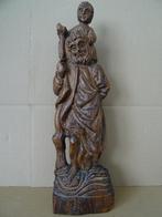 Statue de Saint Christophe Statue en bois de Christophe 42cm, Antiquités & Art, Art | Sculptures & Bois, Enlèvement ou Envoi
