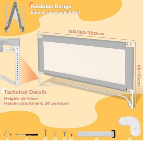bedrand, Kinderen en Baby's, Kinderkamer | Bedden, Nieuw, 160 tot 180 cm, 85 tot 100 cm, Ophalen