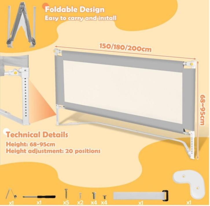 bedrand, Kinderen en Baby's, Kinderkamer | Bedden, Nieuw, 160 tot 180 cm, 85 tot 100 cm, Ophalen