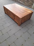 Table basse en bois d'acacia massif, 100 à 150 cm, Rectangulaire, Autres essences de bois, 50 à 100 cm