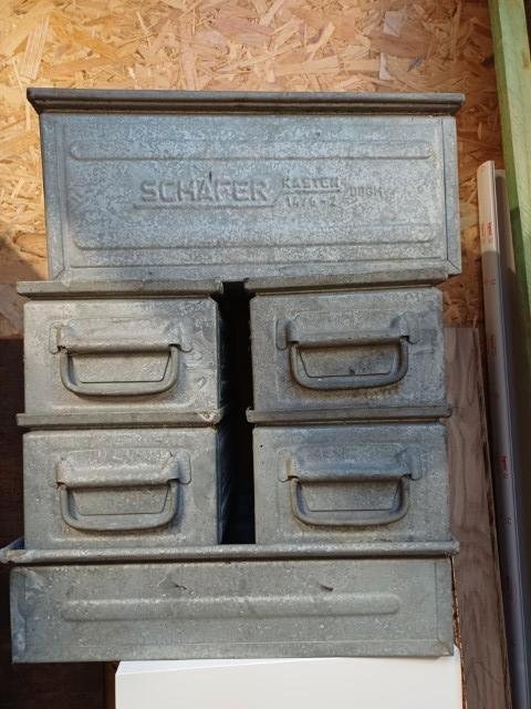 Schafer verzinkte stapelbakken, verschillende modellen, Doe-het-zelf en Bouw, Kratten en Dozen, Gebruikt, Bak of Kist, Minder dan 50 cm