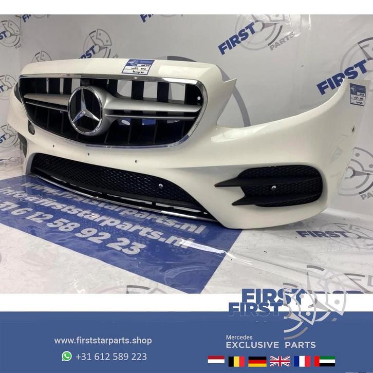 W213 AMG LINE VOORBUMPER + AMG GRIL Mercedes E Klasse WIT 20, Auto-onderdelen, Carrosserie, Bumper, Mercedes-Benz, Voor, Gebruikt
